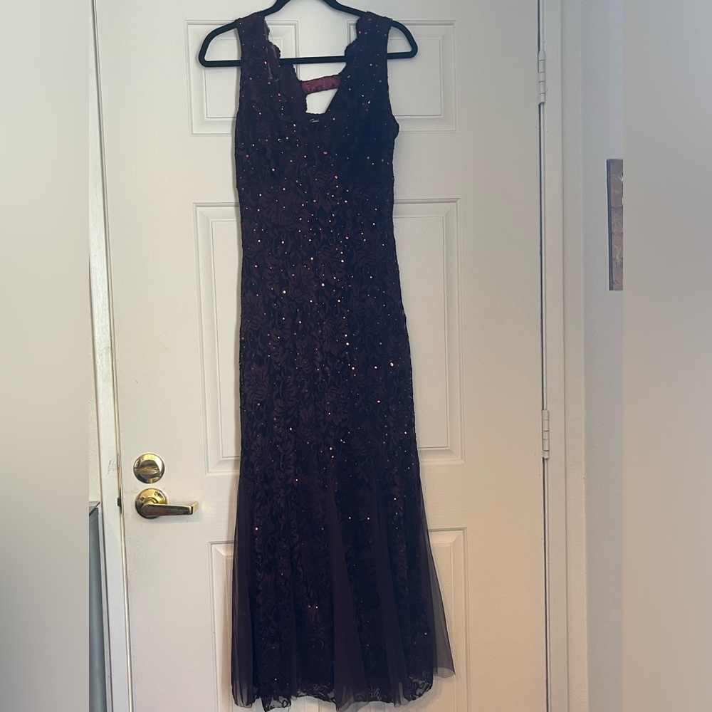 Candalite Womens Burgundy Dress Size Large S Cruise Prom Dress